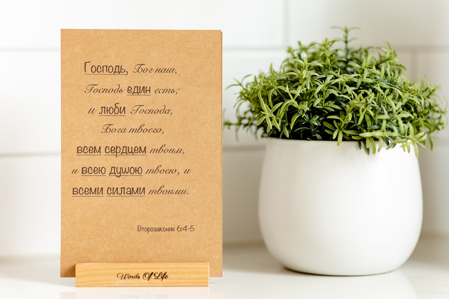 52 Bible Verses in Russian (Brown Color) 52 Библейских стиха из Библии